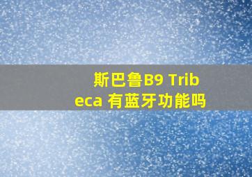 斯巴鲁B9 Tribeca 有蓝牙功能吗